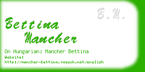 bettina mancher business card